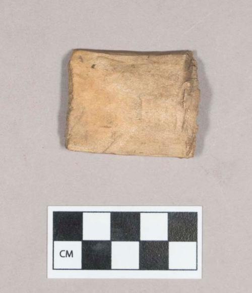 Cut and worked antler fragment, flat, rectangular