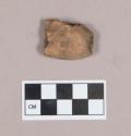 Ceramic, earthenware pipe bowl fragment, undecorated