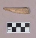 Worked antler tip fragment, with rodent gnawing