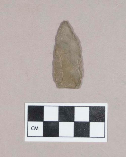 Chipped stone, projectile point, base fragmented