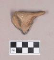 Ceramic, earthenware rim and handle sherd, undecorated, shell-tempered