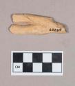 Worked animal bone fragment, forked, incised
