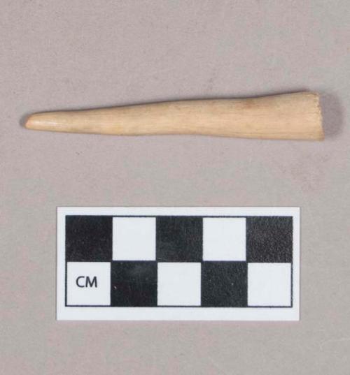 Worked antler tip fragment, partially hollowed