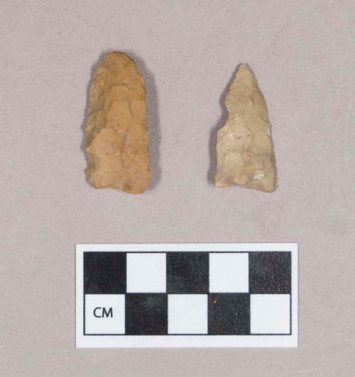 Chipped stone, projectile points, lanceolate and triangular