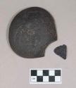 Worked coal object fragments; two fragments crossmend