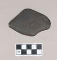 Worked coal object, flat, rounded corners