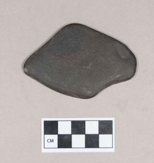 Worked coal object, flat, rounded corners