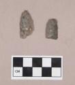 Chipped stone, bifacially worked fragments