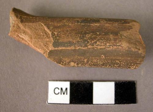 Pottery handle fragment - painted