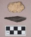 Chipped stone, biface and bifacial fragment