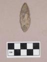 Chipped stone, projectile point, leaf-shaped