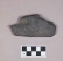 Ground stone, rectangular stone fragment, grooved and incised