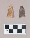 Chipped stone, projectile points, triangular