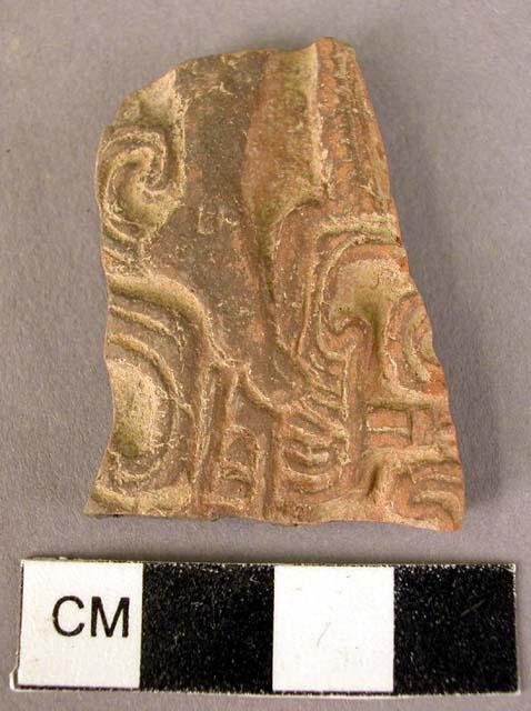 Body fragment.  Pabellon-molded-incised.  Detail of foot (no sandals)