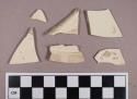 Ceramic, refined earthenware, plain creamware body and rim sherds