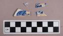 Ceramic, refined earthenware, blue transfer print whiteware body sherds