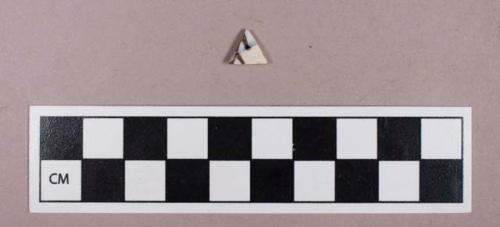 Ceramic, refined earthenware, brown painted pearlware body sherd