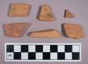 Ceramic, earthenware, brown glazed and unglazed redware body sherds