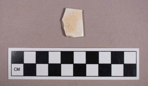 Ceramic, refined earthenware, plain whiteware rim sherd