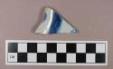 Ceramic, refined earthenware, blue painted porcelain base sherd