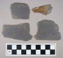 Slate, roofing tile fragments