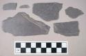 Slate, non-cultural and roof tile fragments