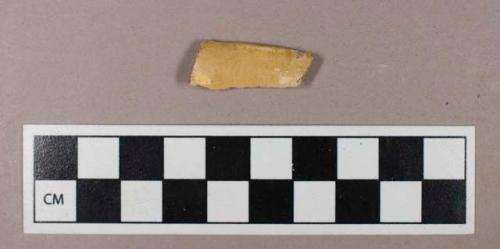 Ceramic, refined earthenware, yellowware rim sherd