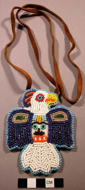 Pendant, beaded eagle figure