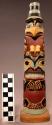 Miniature totem pole (10 1/2" high), eagle