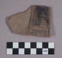Ceramic base sherd with polychrome designs