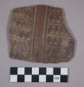 Ceramic body sherd with polychrome designs