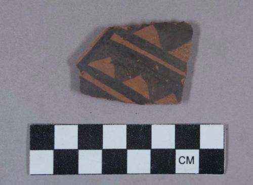 Ceramic body sherd with polychrome designs