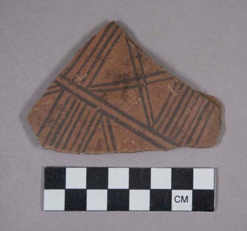 Ceramic body sherd with polychrome designs