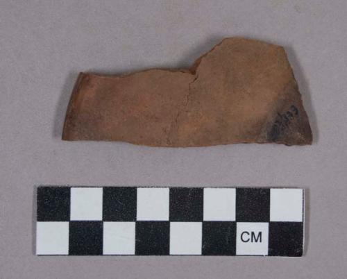 Ceramic body/rim/base sherd with polychrome designs