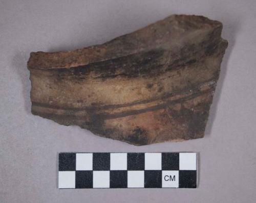 Ceramic body sherd with polychrome design