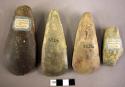 Stone axes, casts