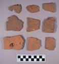 Ceramic, architectural, brick roof tile, fragments