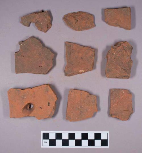 Ceramic, architectural, brick roof tile, fragments