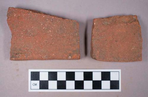 Ceramic, architectural, brick roof tile, fragments