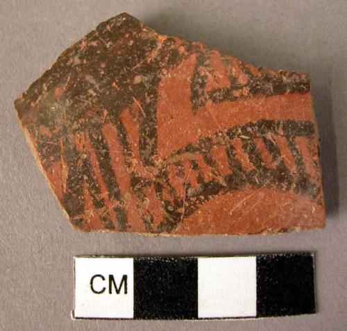 2 potsherds - black on red (Wace & Thompson, 1912, Type B 3 [alpha] 2 )