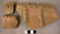 4 rim potsherds - bands with finger tip ornament (Wace & Thompson, 1912, Type B,