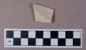 Ceramic, stoneware, white salt glaze, dot diaper and basket pattern, rim sherd