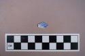 Ceramic, whiteware, blue sponge decoration, body sherd