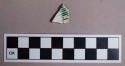 Ceramic, pearlware, green feather edge, rim sherd