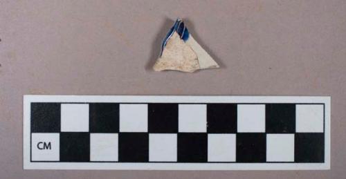 Ceramic, pearlware, blue transfer print, rim sherd