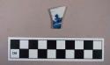 Ceramic, porcelain, blue handpainted decoration, body sherd