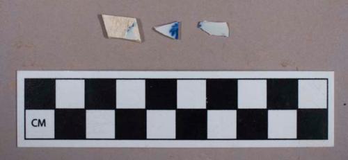 Ceramic, pearlware, blue transfer print, body sherds