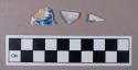 Ceramic, pearlware, blue transfer print, body and rim sherds