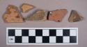 Ceramic, redware, various lead glazes (black, brown), body sherds