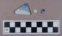 Ceramic, porcelain, English soft paste, blue handpainted, body sherds